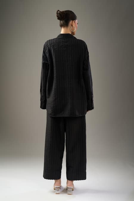 Divyam Mehta Coal Handloom Cotton Pant Set 