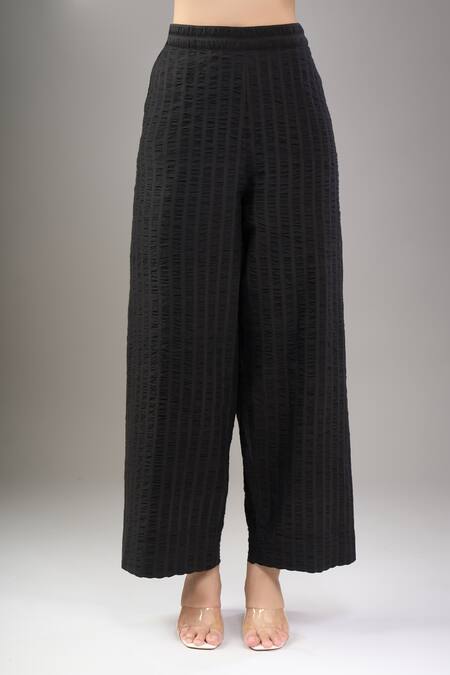 Shop Divyam Mehta Black Handloom Cotton Collared Coal Pant Set Online at Aza Fashions Shop_Divyam Mehta_Black Handloom Cotton Collared Coal Pant Set _Online_at_Aza_Fashions