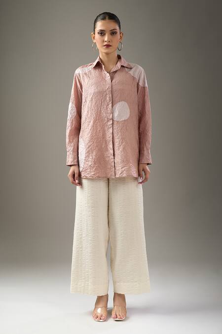 Buy_Divyam Mehta_Pink Collared Mulberry Shirt _Online_at_Aza_Fashions