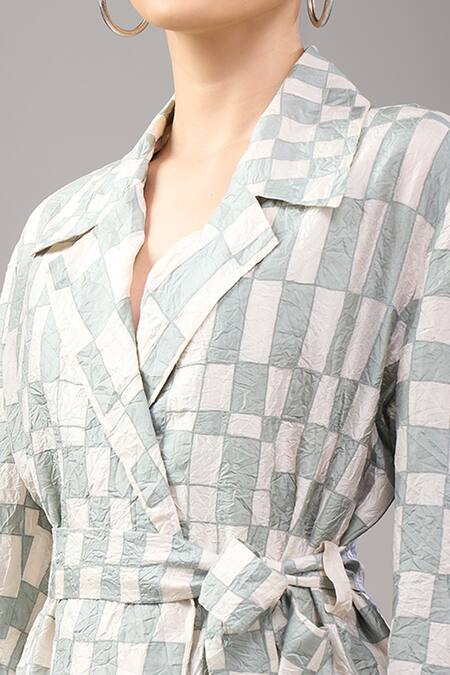 Divyam Mehta_Cream Mohair Collared Jacket Kurta Set _Online_at_Aza_Fashions