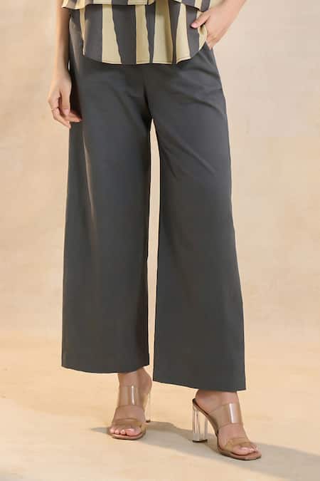 Vedika M Multi Color Linen Collared Striped Noon Set at Aza Fashions Vedika M_Multi Color Linen Collared Striped Noon Set _at_Aza_Fashions