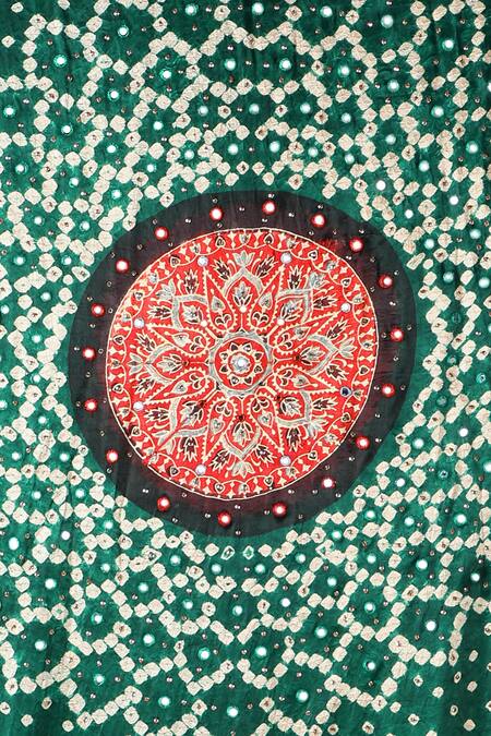 Shop_Sheeshakari_Black Silk Sequins, Embroidery Round Neck Straight Kurta Set _Online_at_Aza_Fashions