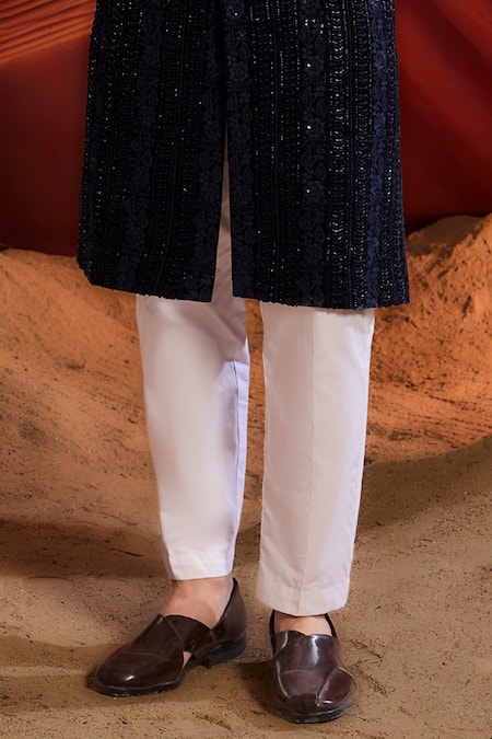 Kasbah Blue Velvet Sequins Designer Sherwani Online at Aza Fashions Kasbah_Blue Velvet Sequins Designer Sherwani _Online_at_Aza_Fashions