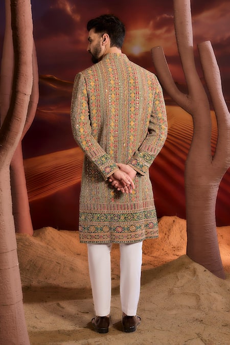 Kasbah Multi Color Designer Sherwani 