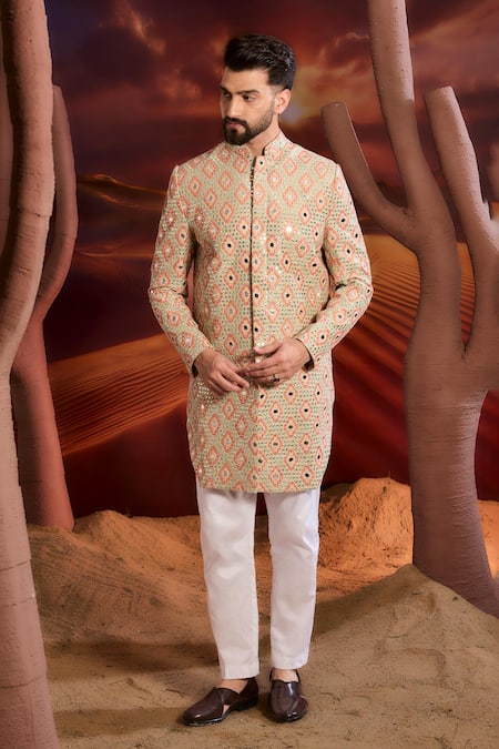 Kasbah Designer Multi Color Sherwani 
