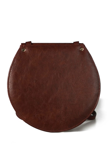 Shop_Miri_Brown Embroidery Dark Floral Sling Bag _Online_at_Aza_Fashions