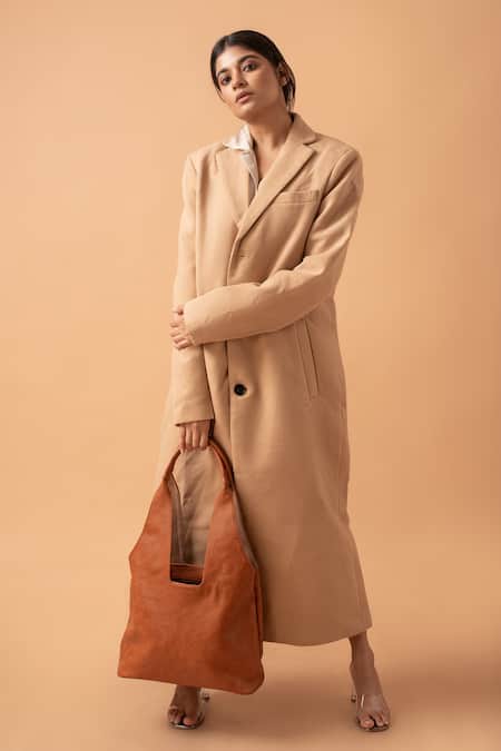 Miri Tan Classic Handcrafted Tote Bag Online at Aza Fashions Miri_Tan Classic Handcrafted Tote Bag _Online_at_Aza_Fashions