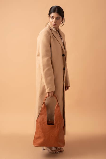 Miri Tan Classic Handcrafted Tote Bag at Aza Fashions Miri_Tan Classic Handcrafted Tote Bag _at_Aza_Fashions