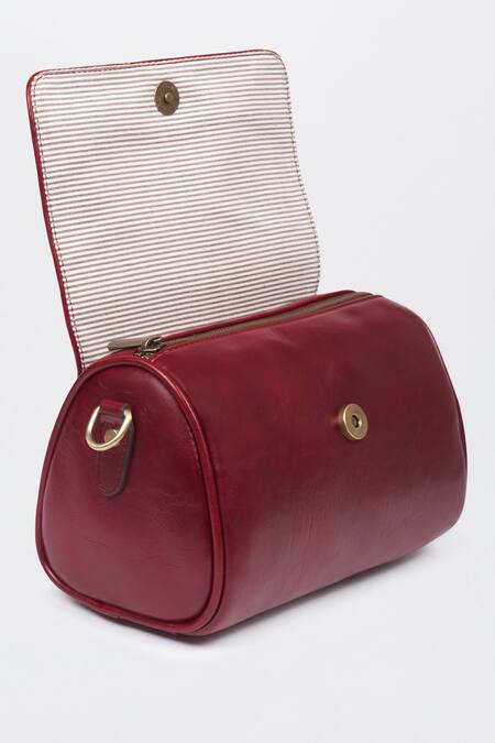 Buy_Miri_Maroon Rosewood Retro Flap Sling Bag _Online_at_Aza_Fashions