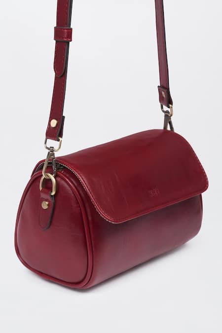 Buy_Miri_Maroon Rosewood Retro Flap Sling Bag 