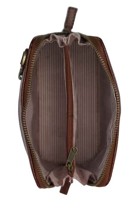 Shop_Miri_Brown Embroidery Hand Hummingbird Sling Bag 