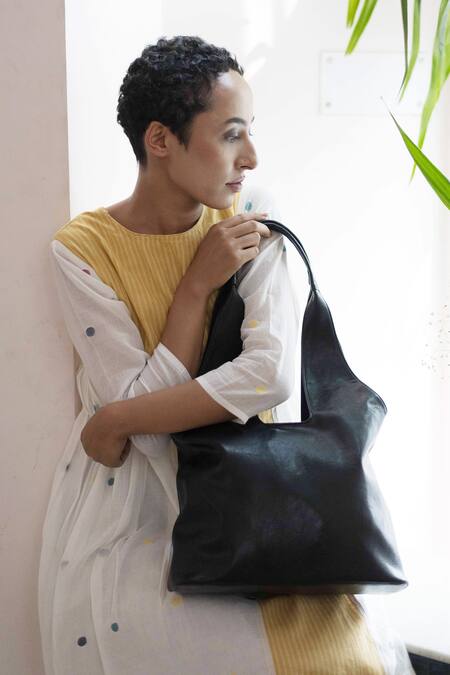 Buy_Miri_Black Midnight Handcrafted Tote Bag 
