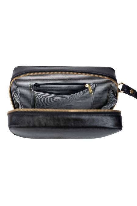 Buy_Miri_Black Embroidery Blooming Meadows Sling Bag 