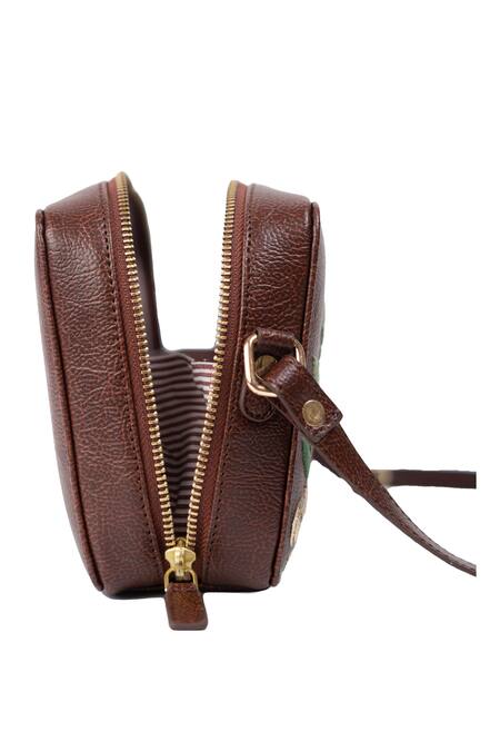 Buy_Miri_Brown Embroidery Blooming Meadows Sling Bag _Online_at_Aza_Fashions
