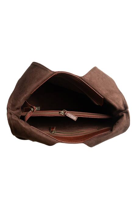 Buy_Miri_Brown Embroidery Hand Wildflowers Tote Bag _Online_at_Aza_Fashions