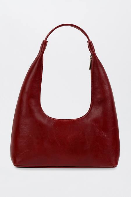 Shop_Miri_Maroon Embroidery, Zari Gulzar Hand Tote Bag _Online_at_Aza_Fashions