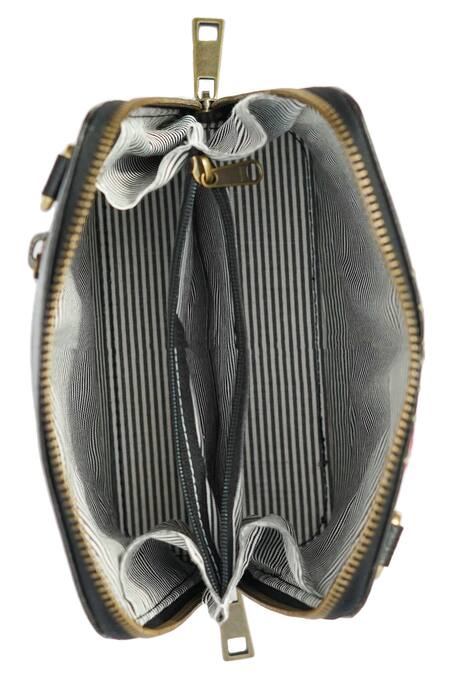 Miri_Black Embroidery Hand Red Rosebuds Sling Bag _at_Aza_Fashions