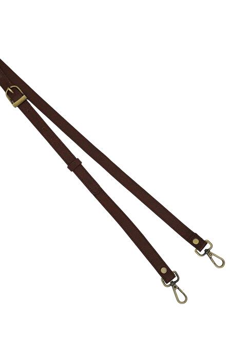 Shop_Miri_Brown Embroidery Hand Daisy Sling Bag 