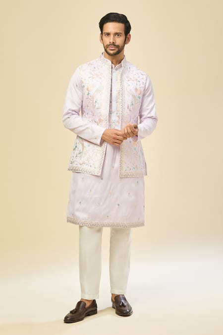 RNG Safawala Embroidered Kurta Set with Nehru Jacket 