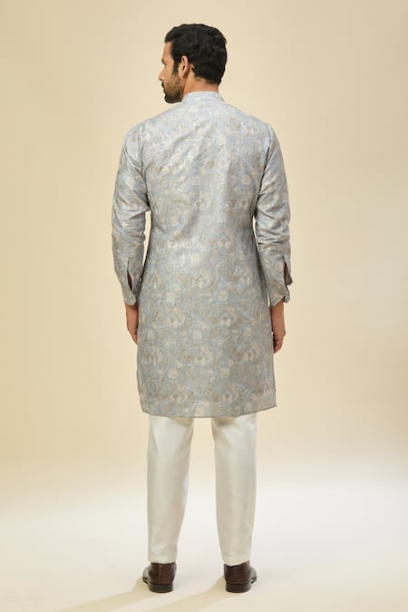 Rng Safawala Printed Blue Kurta Set 