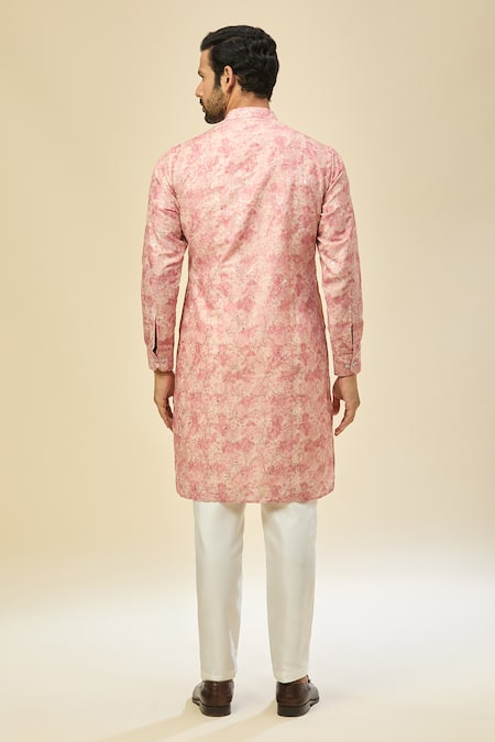 Rng Safawala Printed Pink Kurta Set