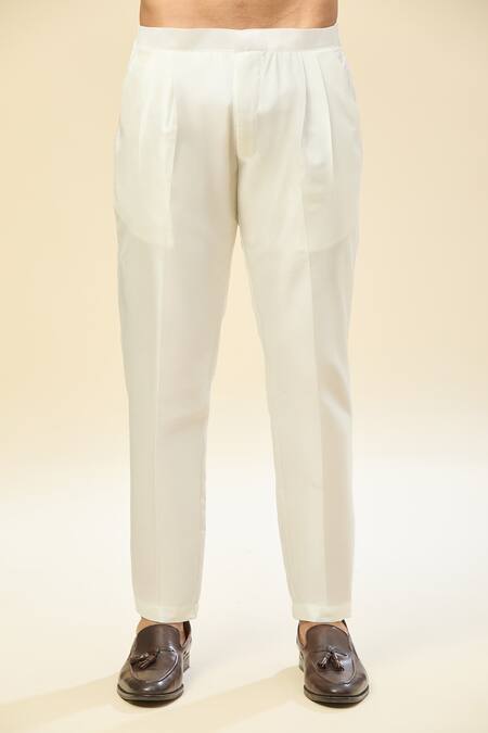 Shop_Rng Safawala_Purple Muslin, Silk Embroidery Nehru Jacket Set _Online_at_Aza_Fashions