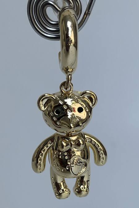 Buy_Studio6 Jewels_Gold Plated Teddy Bear Danglers _Online_at_Aza_Fashions