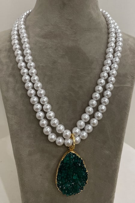 Studio6 Jewels Contemporary Green Pendant Necklace 