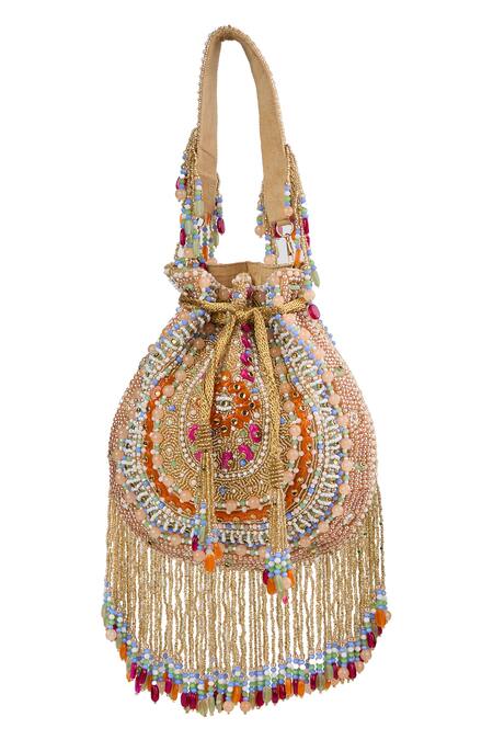 Tasna Multi Color Embellished Potli Handbag 