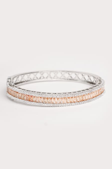 Zevar By Geeta Designer Faux Diamond Bracelet 