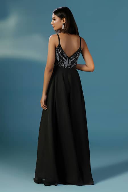 Two Sisters By Gyans Designer Black Georgette Jumpsuit 