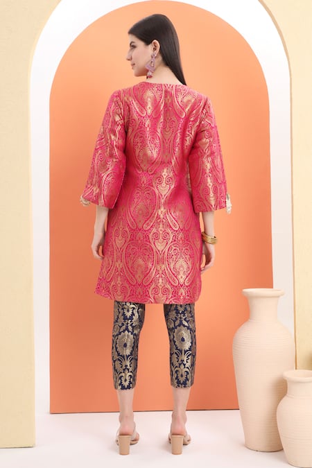 Minime Organics Designer Woven Kurta Set 