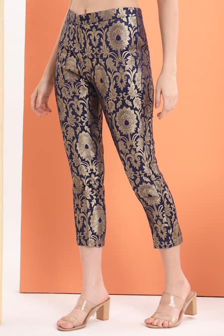 Minime Organics_Pink Brocade Embroidery Designer Woven Kurta Set _at_Aza_Fashions