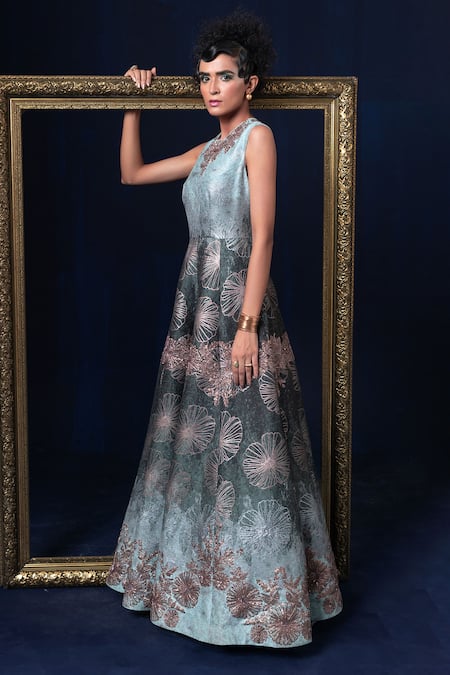 Adi By Aditya Khandelwl Hand Embroidered Anarkali Kurta Set 