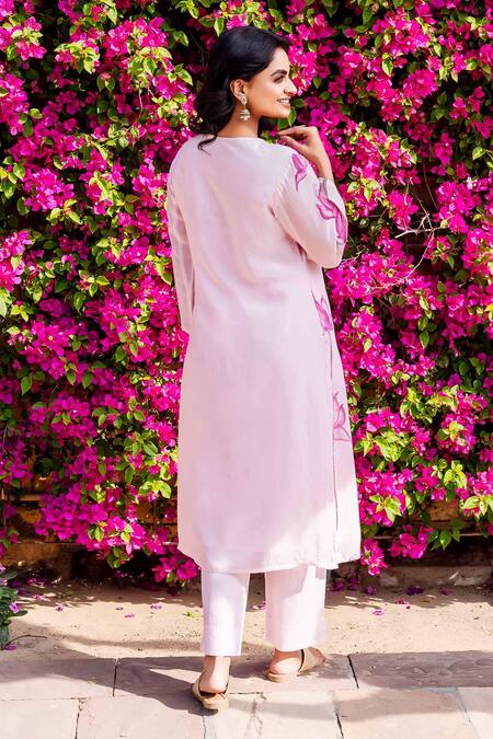 Missprint Aria Pink Organza Kurta Set 