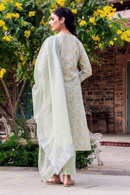 Missprint Zoya Mint Cotton Kurta Set 