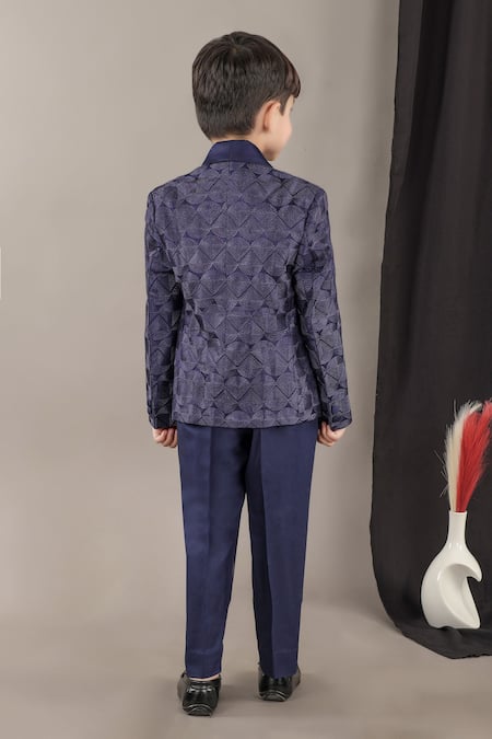 Little Brats Geometrical Pattern Kids Tuxedo Set 