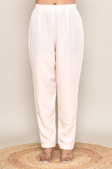 Abbaran_Off White Georgette, Shantoon, Chiffon Embroidery, Sequins Floral Anarkali Set_Online_at_Aza_Fashions