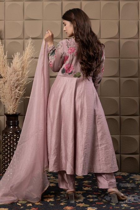 Label Flamingo By Vrinda Zig-Zag Anarkali Set 