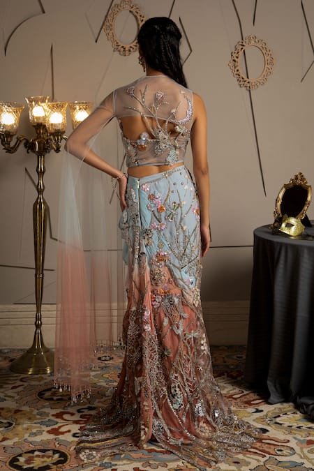 Moledro Rhea Pre-Draped Saree Set 