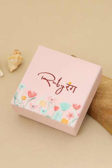 Shop_Ruby Raang_Gold Plated Pearls, Stones, Beads Polki Kundan Anklets _Online_at_Aza_Fashions