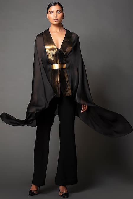 Amit Aggarwal BLACK CAPE SET 