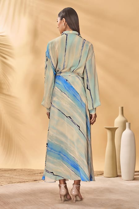 Masaba Midnight Faces Skirt Set 