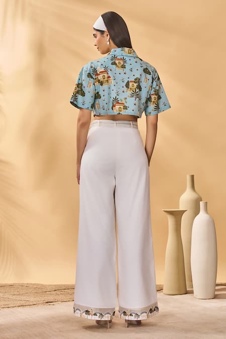 Masaba Blue Miniature Dreams Pant Set 