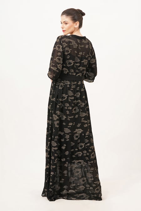 Beachbum Sparkle Long Black Maxi Dress 