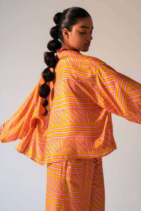 Buy_Beachbum_Pink Collared Cool Frosty Co-ord Set 