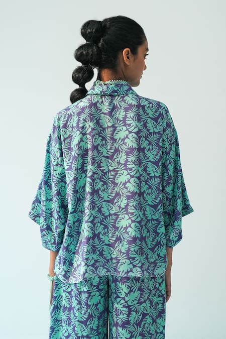 Buy_Beachbum_Purple Collared Cool Frosty Co-ord Set _Online_at_Aza_Fashions