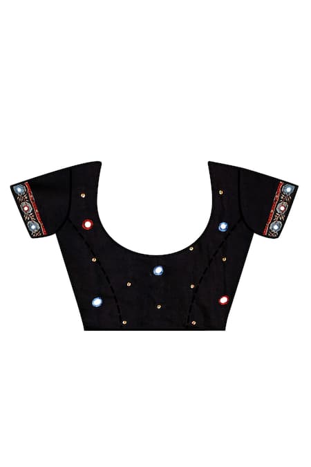 Sheeshakari Black Silk Sequins, Embroidery Printed Saree Online at Aza Fashions Sheeshakari_Black Silk Sequins, Embroidery Printed Saree _Online_at_Aza_Fashions