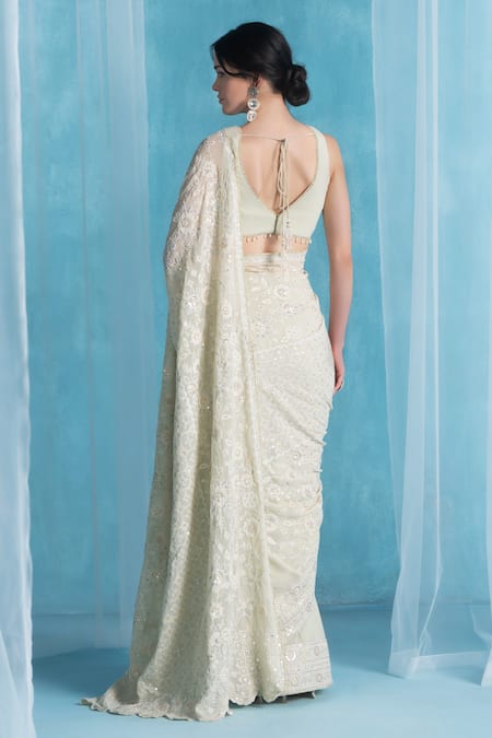 Lashkaraa Soft Green Designer Saree Set 