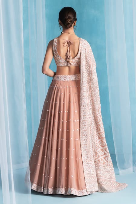 Lashkaraa Dusty Peach Classic Lehenga Set 